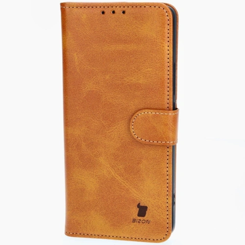 Etui z klapką Bizon Case Pocket do Xiaomi Redmi Note 13 Pro+ 5G brązowe