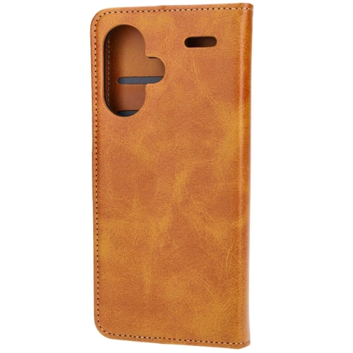 Etui z klapką Bizon Case Pocket do Xiaomi Redmi Note 13 Pro+ 5G brązowe