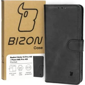 Hurtownia GSM - Etui s klopou Bizon Case Pocket pro Xiaomi Poco M6 Pro 4G / Xiaomi Redmi Note 13 Pro 4G černé - BIZ4484 - {ean13} - Hurt