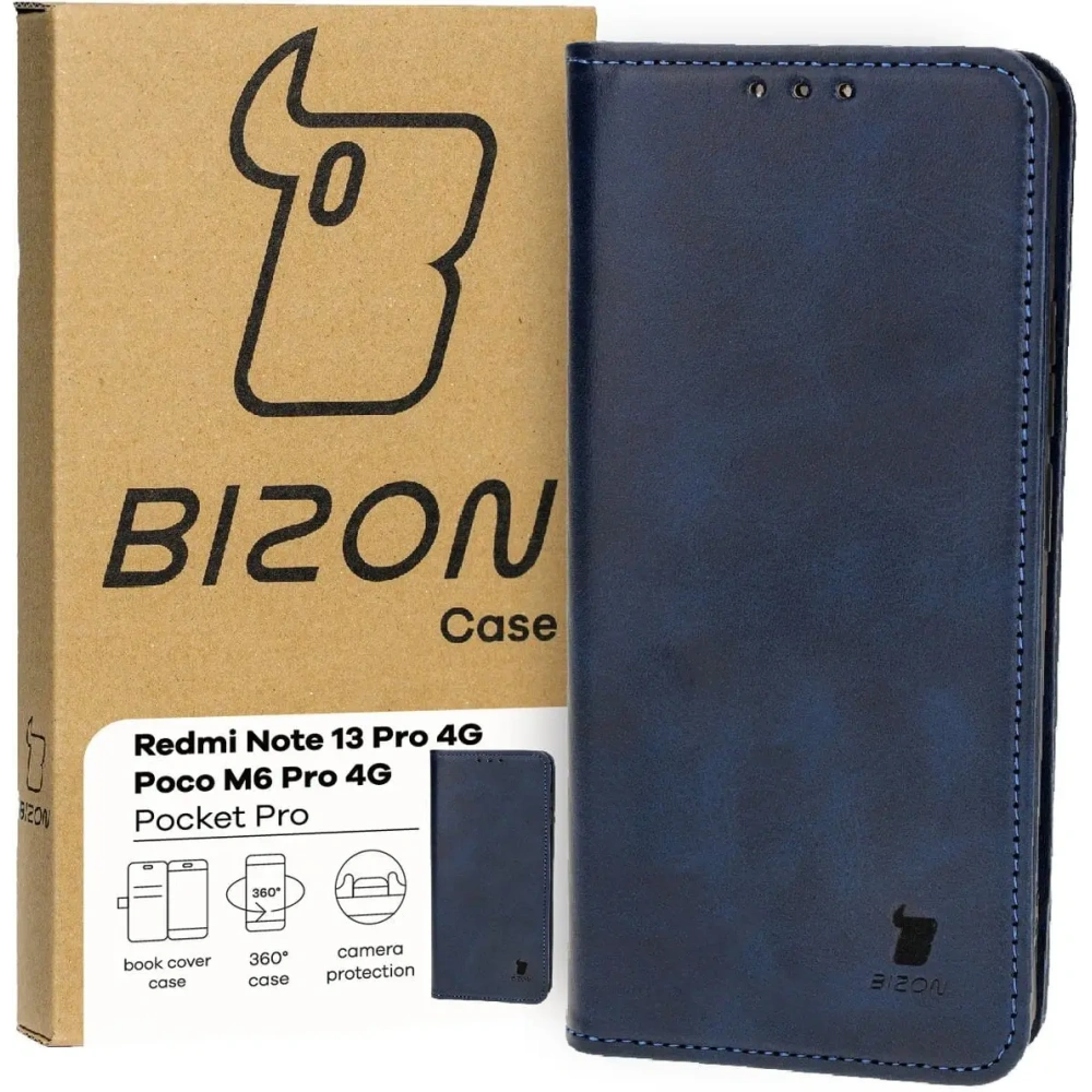 Hurtownia GSM - Etui s klopou Bizon Case Pocket Pro pro Xiaomi Poco M4 Pro 5G / Xiaomi Redmi Note 11s 5G modré - BIZ4489 - {ean13} - Hurt