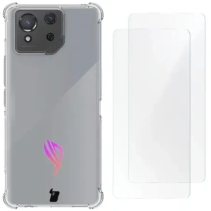 Hurtownia GSM - Bizon Case Clear Pack carcasă + 2x folie de protecție pentru ecran Asus ROG Phone 8 transparent. - BIZ4491 - {ean13} - Hurt