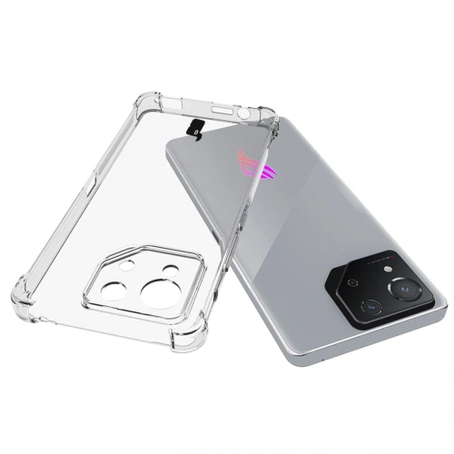 Etui + 2x folia Bizon Case Clear Pack do Asus ROG Phone 8 przezroczyste