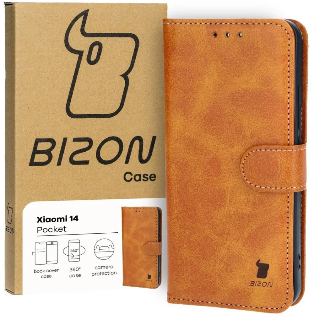 Wholesale Bizon Case Pocket Xiaomi 14 brown - BIZ4499 - {ean13} - Hurt