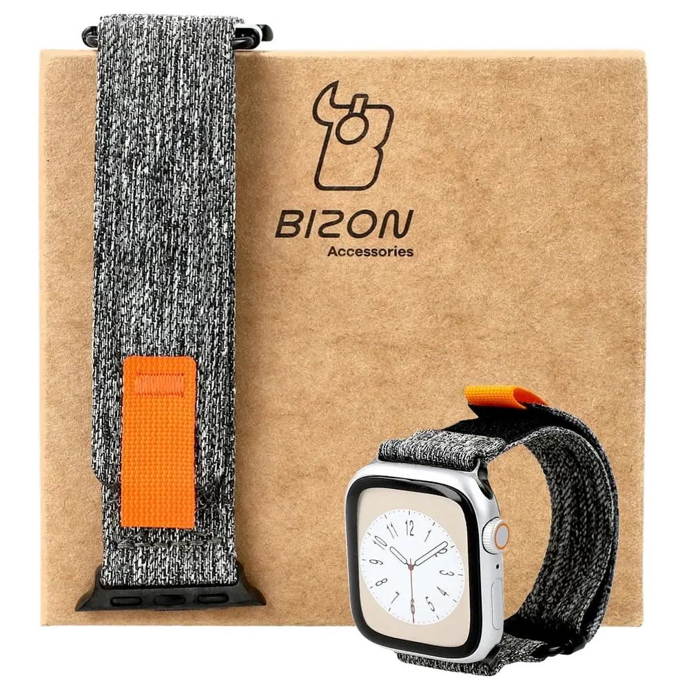 Hurtownia GSM - Pasek Bizon Strap Watch Urban do Apple Watch 38/40/41/42 mm szary melanż - BIZ4503 - {ean13} - Hurt