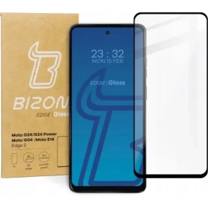 Hurtownia GSM - Bizon Glass Edge 2 Motorola Moto G04/G24/G24 Power/E14 schwarz - BIZ4504 - {ean13} - Hurt