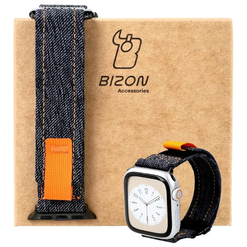 Hurtownia GSM - Pasek Bizon Strap Watch Urban do Apple Watch 38/40/41/42 mm ciemnoniebieski jeans - BIZ4505 - {ean13} - Hurt