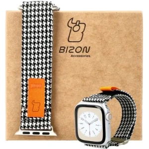 Hurtownia GSM - Pasek Bizon Strap Watch Urban do Apple Watch 38/40/41/42 mm černobílá pepitka - BIZ4506 - {ean13} - Hurt