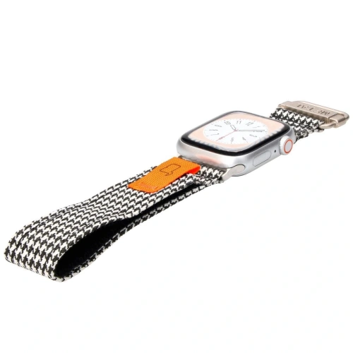 Pasek Bizon Strap Watch Urban do Apple Watch 38/40/41/42 mm czarno-biała pepitka