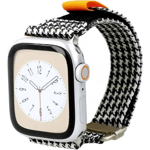 Pasek Bizon Strap Watch Urban do Apple Watch 38/40/41/42 mm czarno-biała pepitka