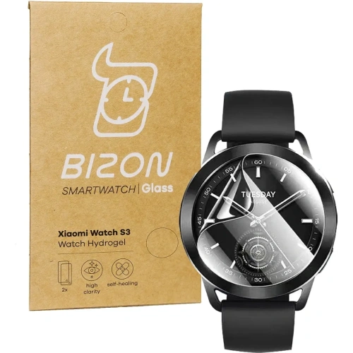 Folia hydrożelowa na ekran Bizon Glass Watch Hydrogel do Xiaomi Watch S3 47 mm [2 PACK]