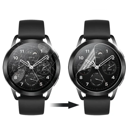 Folia hydrożelowa na ekran Bizon Glass Watch Hydrogel do Xiaomi Watch S3 47 mm [2 PACK]