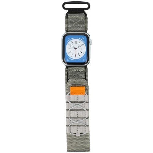 Sportowy pasek do zegarka Bizon Strap Watch Adventure do Apple Watch 44/45/46/49 mm szary