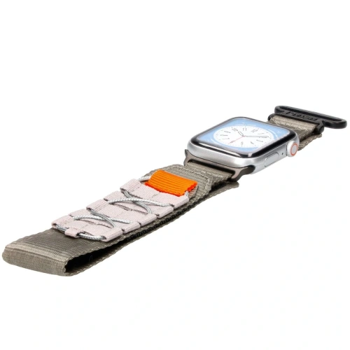 Sportowy pasek do zegarka Bizon Strap Watch Adventure do Apple Watch 44/45/46/49 mm szary