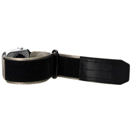 Sportowy pasek do zegarka Bizon Strap Watch Adventure do Apple Watch 44/45/46/49 mm szary