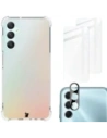Etui + 2x sklo na displej + objektiv Bizon Case Clear Pack do Samsung Galaxy A05s průhledné