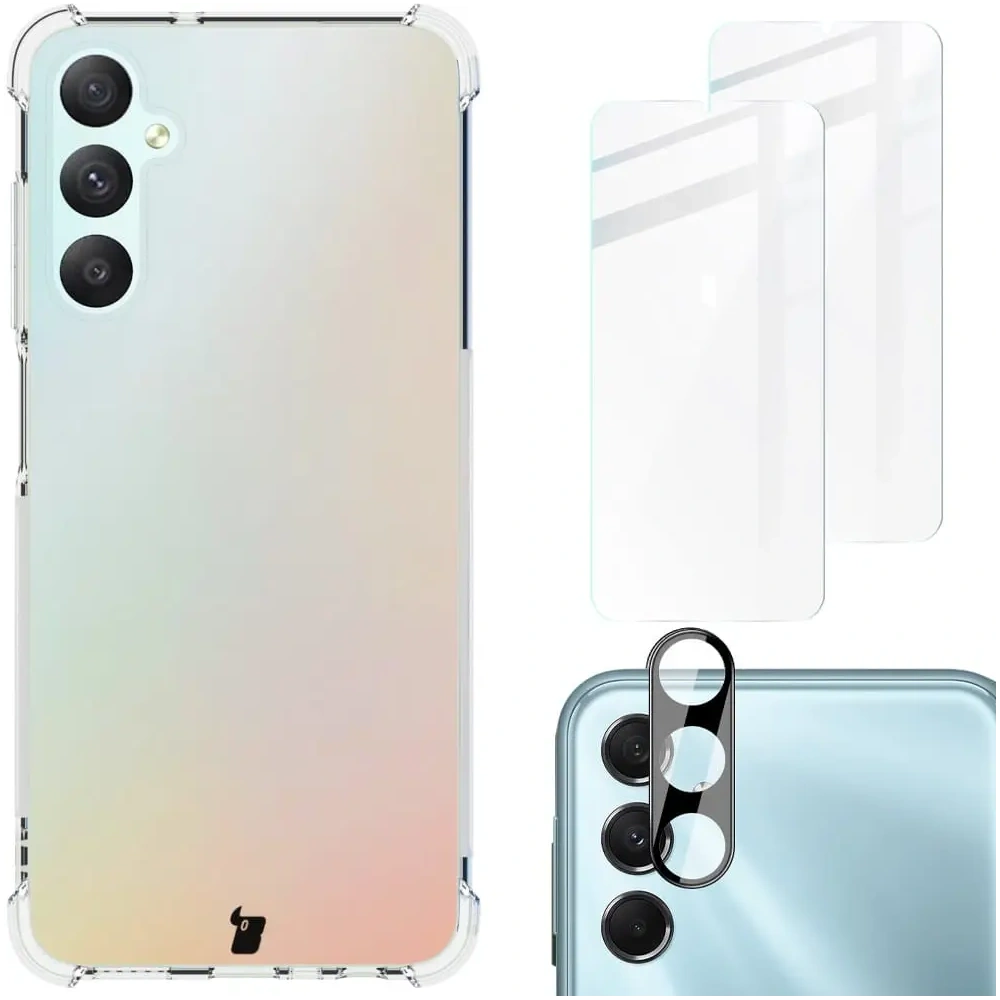 Hurtownia GSM - Bizon Case Clear Pack tok + 2x kijelzőüveg + lencseüveg Samsung Galaxy A05s átlátszó - BIZ4516 - {ean13} - Hurt