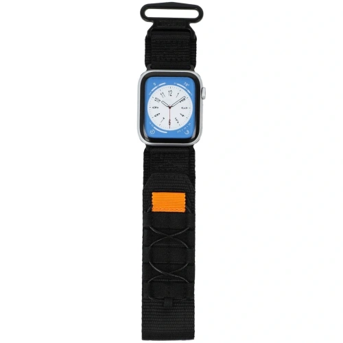 Sportowy pasek do zegarka Bizon Strap Watch Adventure do Apple Watch 44/45/46/49 mm czarny