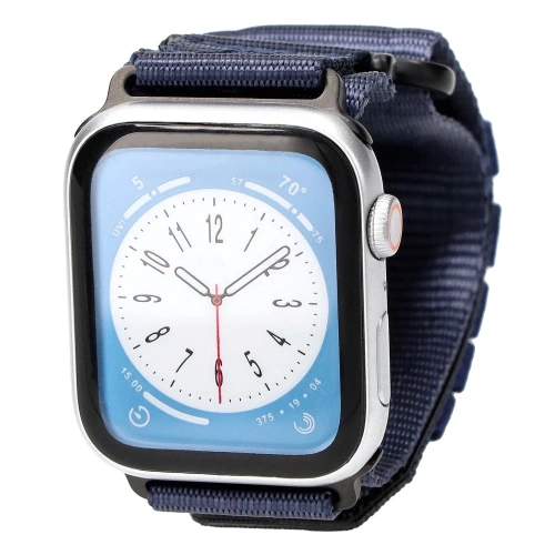 Sportowy pasek do zegarka Bizon Strap Watch Adventure do Apple Watch 44/45/46/49 mm granatowy