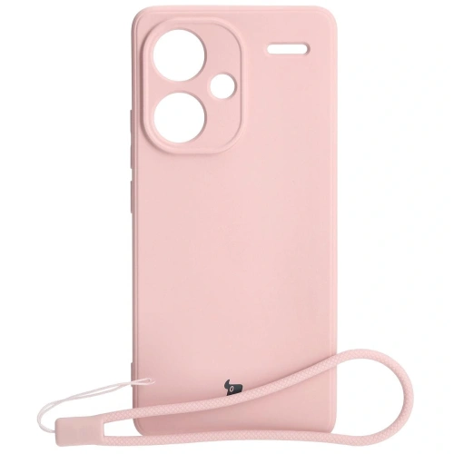 Etui Bizon Case Silicone Sq do Xiaomi Redmi Note 13 Pro+ 5G jasnoróżowe