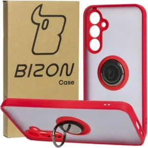 Wholesale Bizon Case Hybrid Ring Samsung Galaxy S23 FE smoky with a red frame - BIZ4527 - {ean13} - Hurt