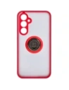 Hurtownia GSM - Bizon Case Hybrid Ring Samsung Galaxy S23 FE fumuriu cu un cadru roșu - BIZ4527 - {ean13} - Hurt