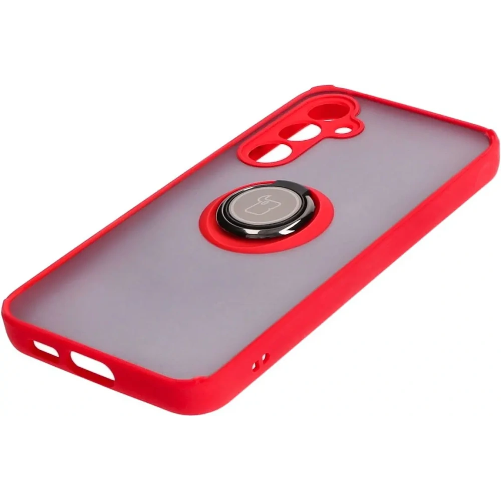 Hurtownia GSM - Bizon Case Hybrid Ring Samsung Galaxy S23 FE fumuriu cu un cadru roșu - BIZ4527 - {ean13} - Hurt