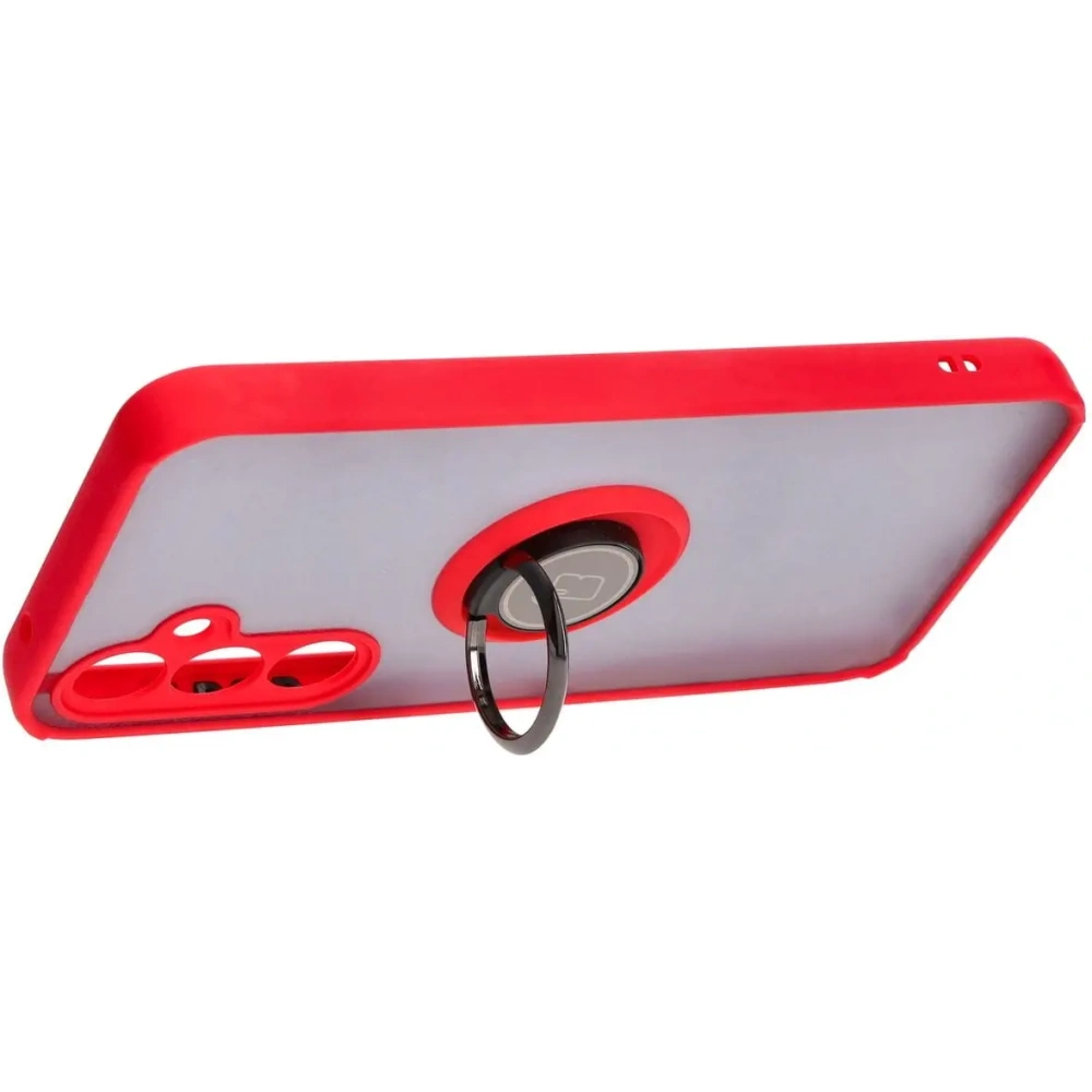 Hurtownia GSM - Bizon Case Hybrid Ring Samsung Galaxy S23 FE fumuriu cu un cadru roșu - BIZ4527 - {ean13} - Hurt