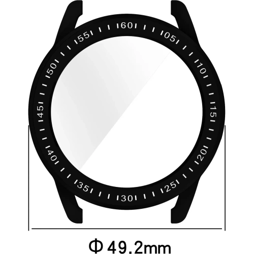 Etui z osłoną ekranu Bizon Case Watch Felipe do Xiaomi Watch S3 47 mm czarne