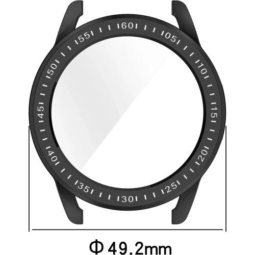 Etui z osłoną ekranu Bizon Case Watch Felipe do Xiaomi Watch S3 47 mm szare