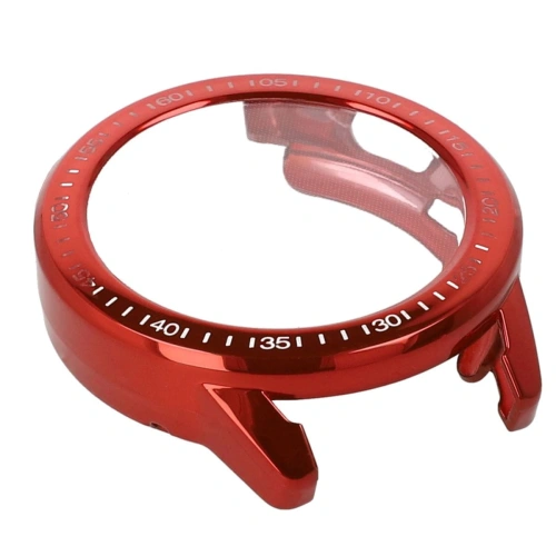 Etui z osłoną ekranu Bizon Case Watch Felipe do Xiaomi Watch S3 47 mm czerwone