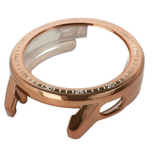 Etui z osłoną ekranu Bizon Case Watch Felipe do Xiaomi Watch S3 47 mm różowozłote