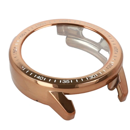 Etui z osłoną ekranu Bizon Case Watch Felipe do Xiaomi Watch S3 47 mm różowozłote