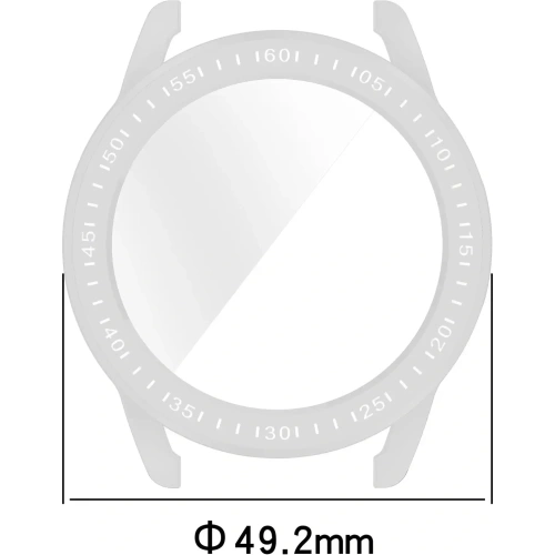 Etui z osłoną ekranu Bizon Case Watch Felipe do Xiaomi Watch S3 47 mm srebrne