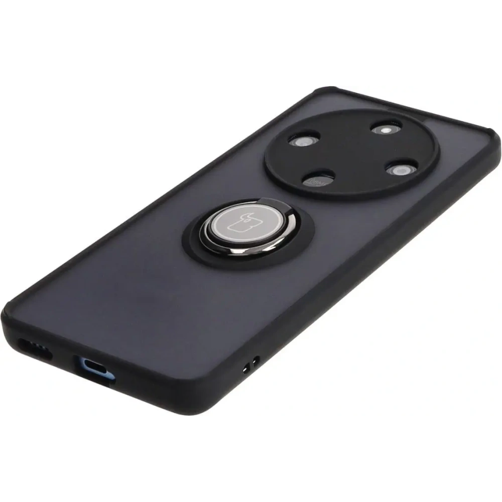 Hurtownia GSM - Bizon Ring Hybrid Case Honor Magic6 Lite fumuriu cu un cadru negru - BIZ4537 - {ean13} - Hurt