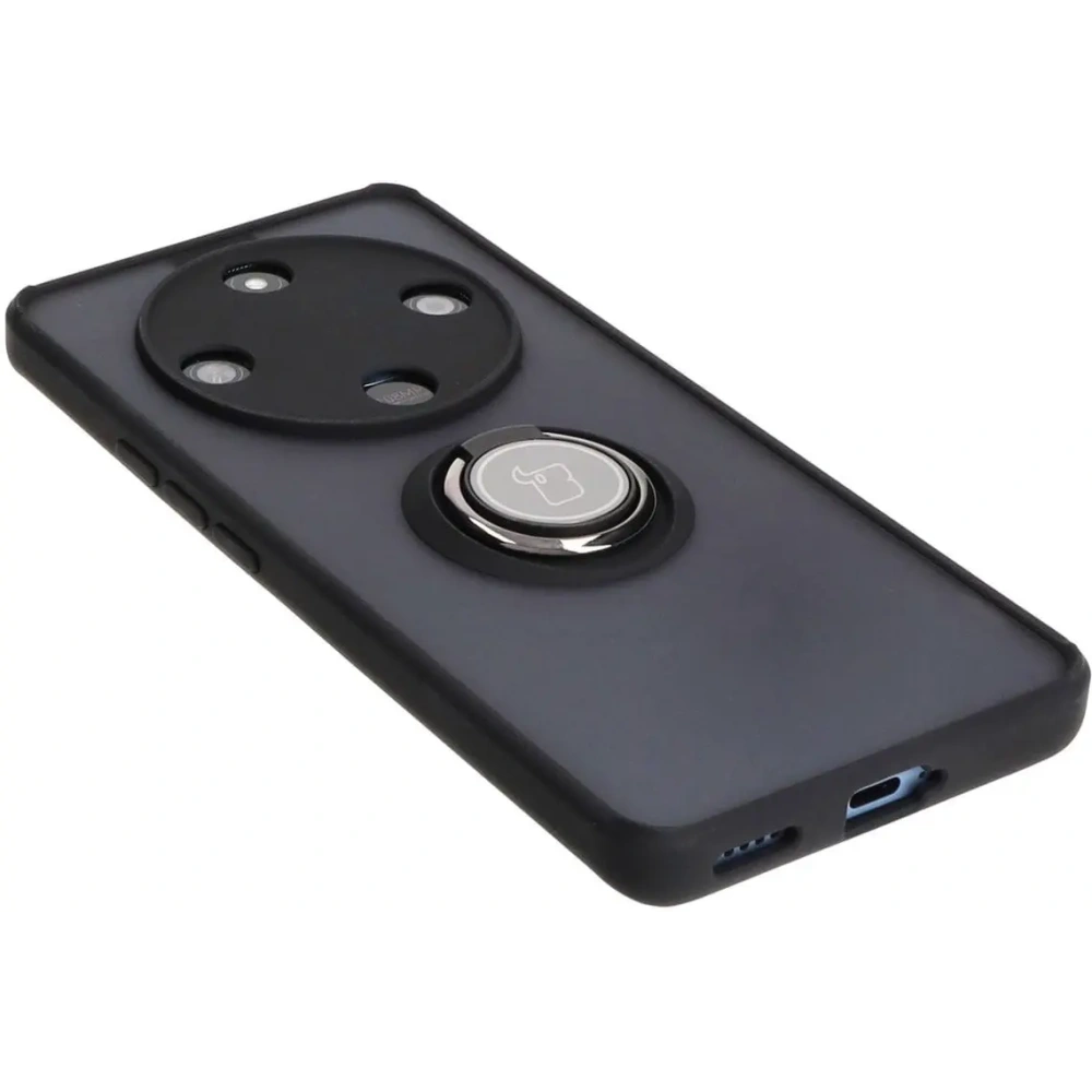Hurtownia GSM - Bizon Ring Hybrid Case Honor Magic6 Lite fumuriu cu un cadru negru - BIZ4537 - {ean13} - Hurt
