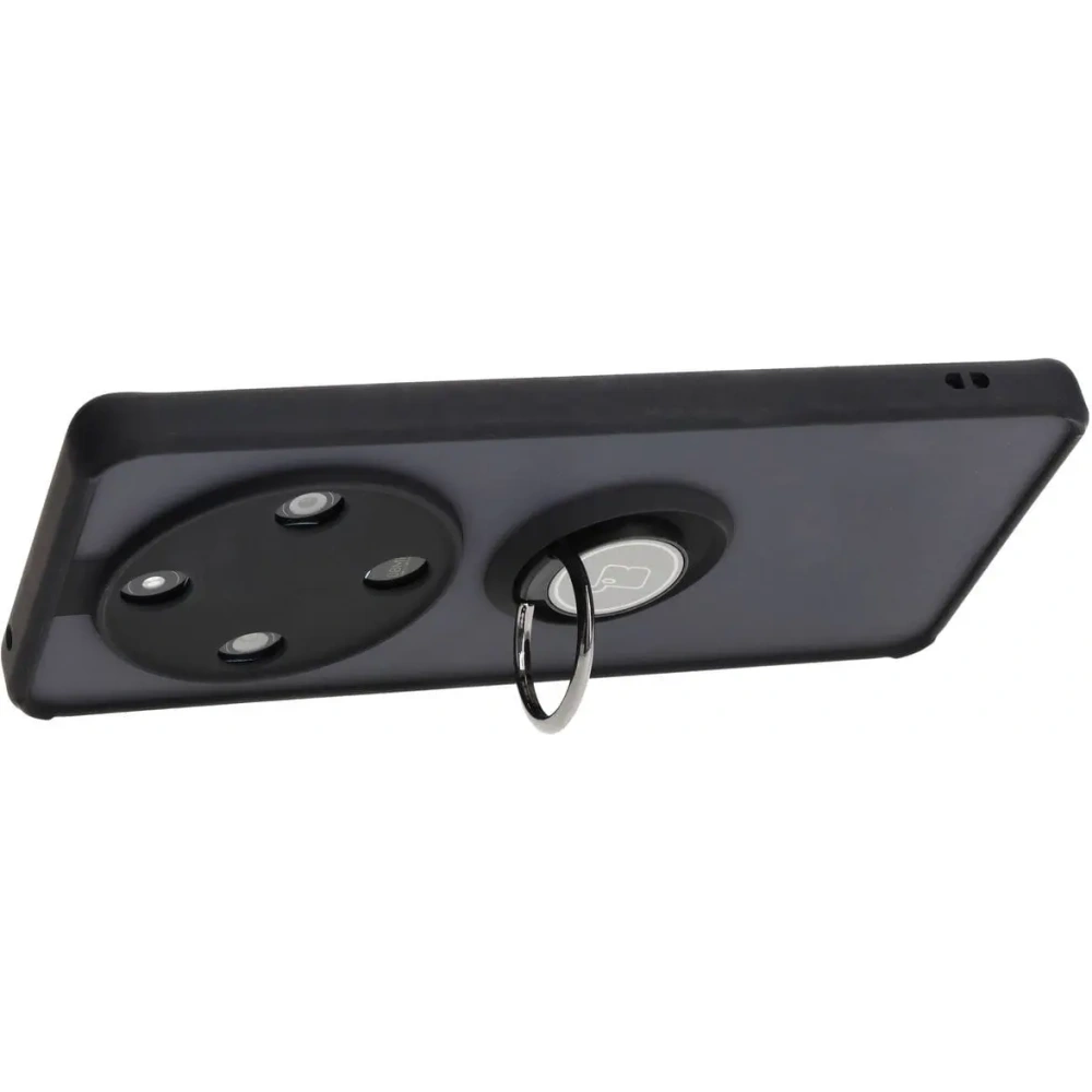 Hurtownia GSM - Etui z uchwytem na palec Bizon Case Hybrid Ring do Honor Magic6 Lite przydymione z czarną ramką - BIZ4537 - {ean13} - Hurt