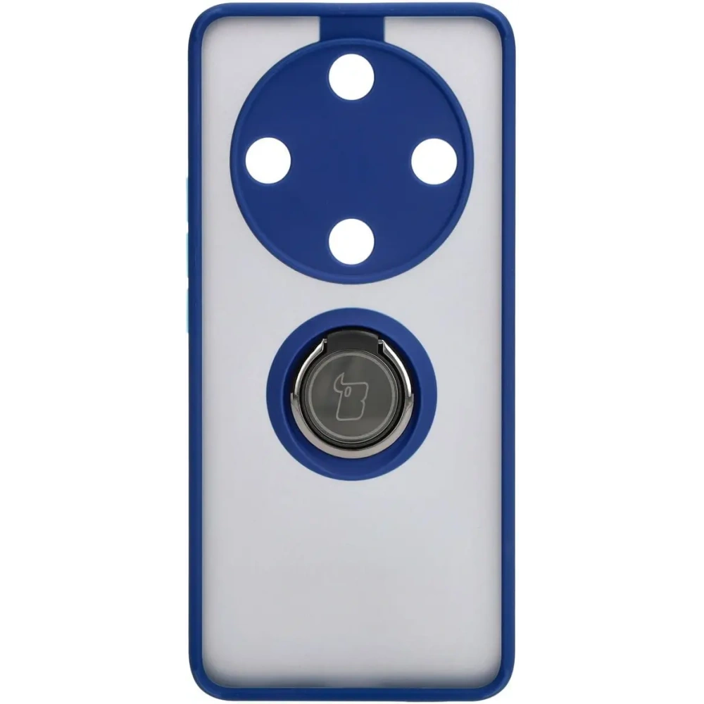 Hurtownia GSM - Bizon Case Hybrid Ring Honor Magic6 Lite rauchig mit einem marineblauen Rahmen - BIZ4538 - {ean13} - Hurt