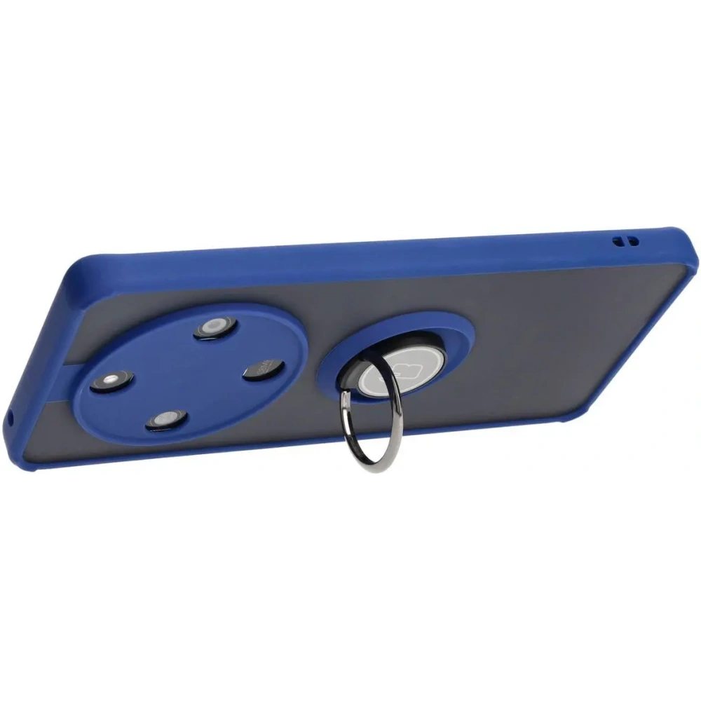 Hurtownia GSM - Etui s úchopem na prst Bizon Case Hybrid Ring pro Honor Magic6 Lite kouřové s modrým rámem - BIZ4538 - {ean13} - Hurt
