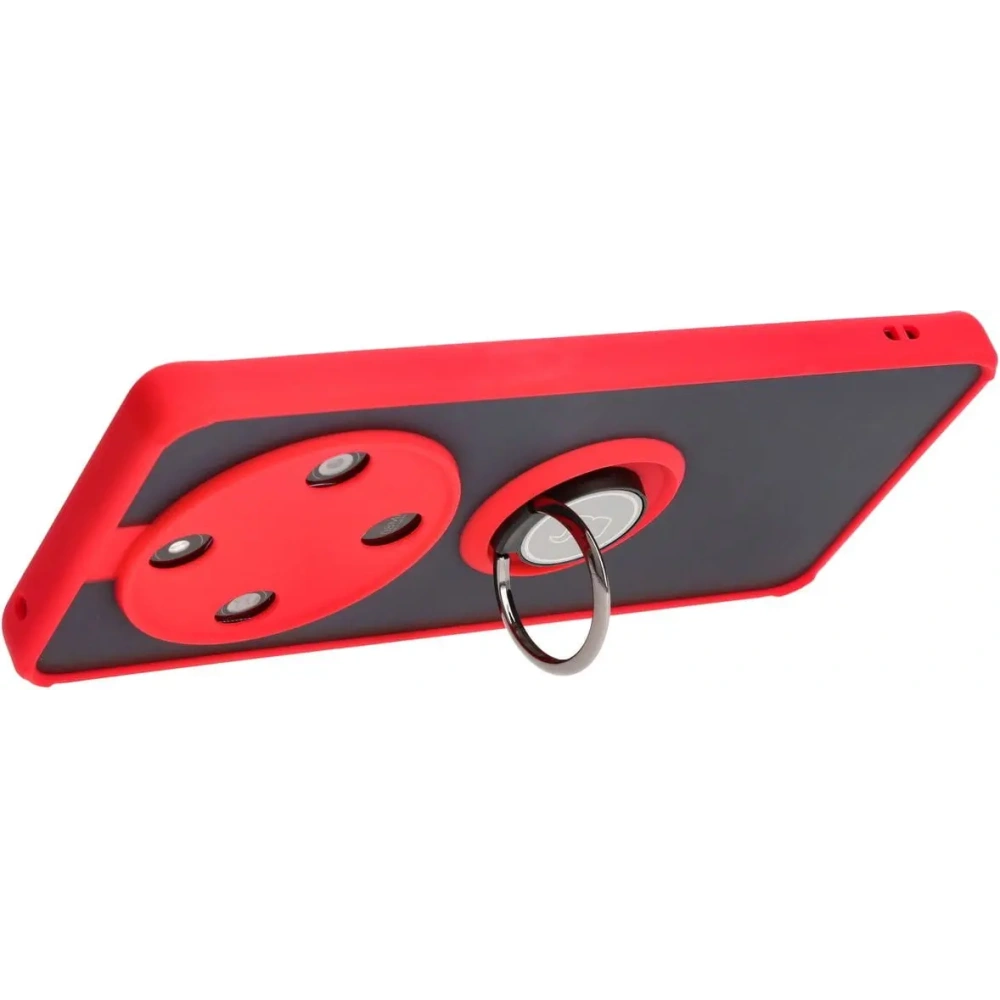 Hurtownia GSM - Bizon Case Hybrid Gyűrű Honor Magic6 Lite füstös piros kerettel - BIZ4539 - {ean13} - Hurt