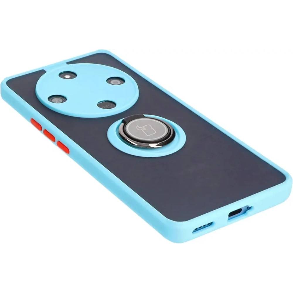 Wholesale Bizon Case Hybrid Ring Honor Magic6 Lite smoky with a light blue frame - BIZ4540 - {ean13} - Hurt