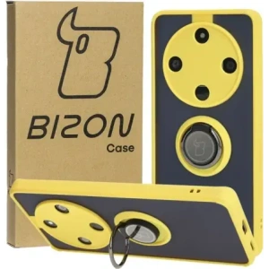 Hurtownia GSM - Husa hibridă Bizon Case Ring Honor Magic6 Lite fumurie cu un cadru galben. - BIZ5112 - {ean13} - Hurt