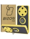 Bizon Case Hybrid Ring Honor Magic6 Lite smoky with a yellow frame