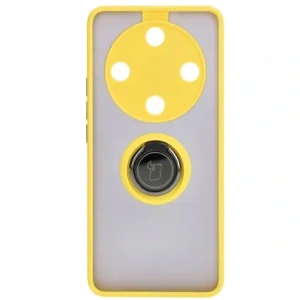 Hurtownia GSM - Husa hibridă Bizon Case Ring Honor Magic6 Lite fumurie cu un cadru galben. - BIZ5112 - {ean13} - Hurt