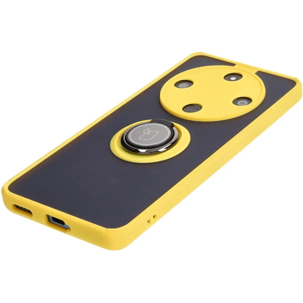 Wholesale Bizon Case Hybrid Ring Honor Magic6 Lite smoky with a yellow frame - BIZ5112 - {ean13} - Hurt