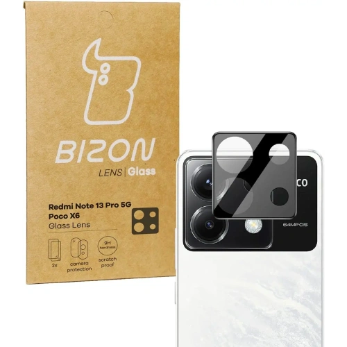 Szkło na aparat Bizon Glass Lens do Xiaomi Poco X6 / Redmi Note 13 Pro 5G [2 PACK]