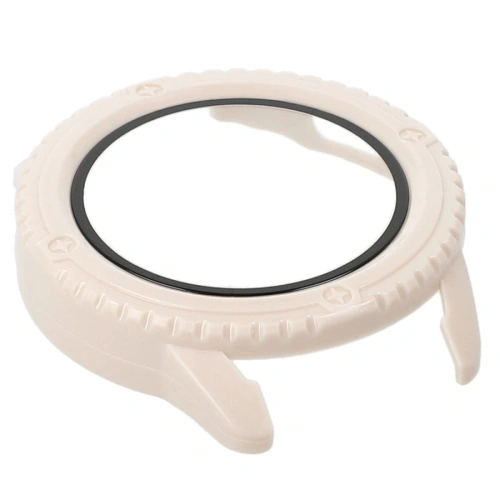 Etui Bizon Case+Glass Watch do Xiaomi Watch S3 47 mm beżowe