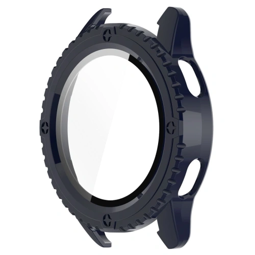 Etui Bizon Case+Glass Watch do Xiaomi Watch S3 47 mm niebieskie