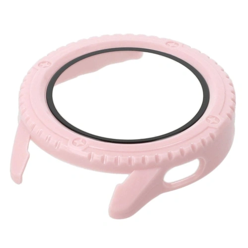 Etui Bizon Case+Glass Watch do Xiaomi Watch S3 47 mm różowe