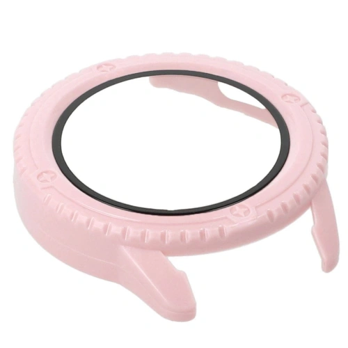 Etui Bizon Case+Glass Watch do Xiaomi Watch S3 47 mm różowe