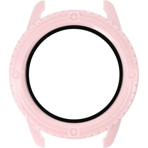 Etui Bizon Case+Glass Watch do Xiaomi Watch S3 47 mm różowe